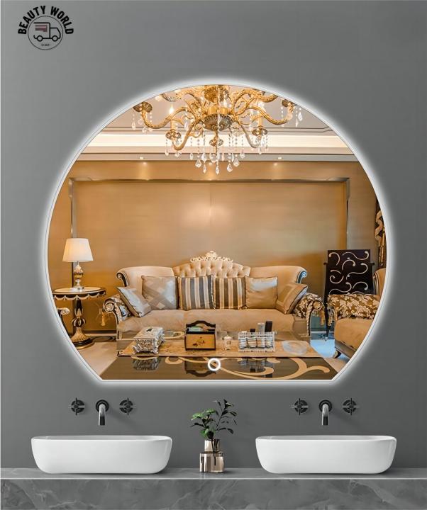 [SG Seller] READY STOCK Creative smart bathroom mirror semicircle