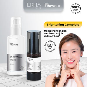 ERHA Truwhite Brightening Serum Vitamin C + Facial Wash - Serum Pencerah & Sabun Pembersih Wajah