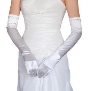 Đám cưới tinh thể găng tay Găng tay đeo đám cưới cung cấp tiệc Găng Tay Cô dâu cho buổi hòa nhạc găng tay trắng KÍN NGÓN