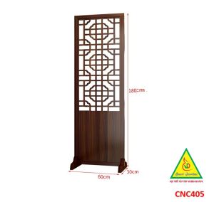 Vách ngăn phòng khách vách ngăn tủ kệ bằng gỗ CNC405 - Nội thất lắp ráp Viendong adv