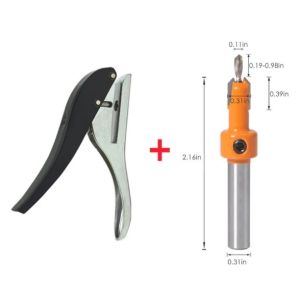 【May Promotion】8mm Edge Banding Hole puncher Pliers Screw cap cover Round Puncher for Woodworking with Countersink Drill Bit
