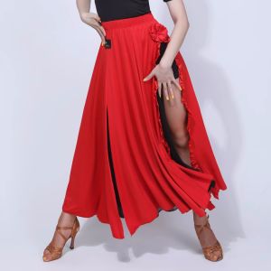Latin Dance Summer Bull Dance Half Skirt Professional Dance Skirt Practice Adult Performance