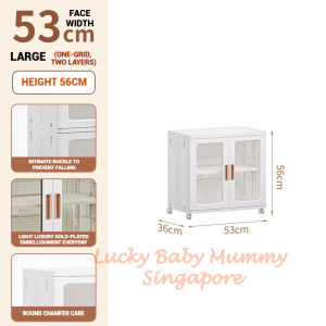 Stackable Multilayer Storage Cabinet with Wheels/Foldable Partitioned Rack/Plastic Storage Drawers/LocalStock