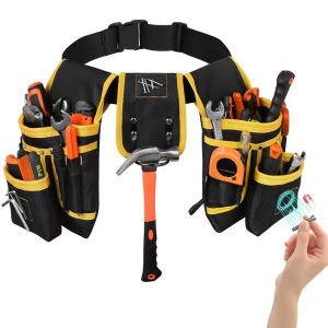 Electrician Multipocket Belt Bag Canvas Organizer Drill Holster System Tool Storage Waist Packs and Magnetic