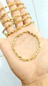 (Có ký hiệu-Dùng lâu dài) Lắc Tay Ống Trúc Xoăn Nhỏ Đơn Giản Titanium Cao Cấp- Dùng lâu dài tắm rửa không đen rỉ