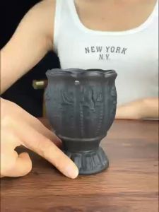 红砭石艾灸罐火龙罐中医专用罐莲花口防烫温灸仪美容院医院刮痧器Red needle moxibustion pot Fire dragon pot Chinese medicine pot lotus mouth anti-hot moxibustion instrument beauty salon hospital scraping device