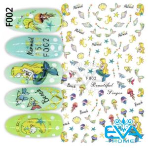 Decal Dán Móng Tay 3D Nail Sticker Trang Trí Móng Hoạ Tiết Sinh Vật Biển Sea Animal F001
