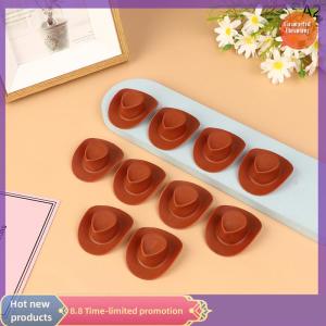 Graceful 10Pcs Miniature Plastic Doll Hat Western Cowboy Hat Cowgirl Hat For Dolls Decor