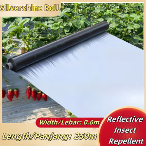 Silvershine 150/250/500M silvershine plastik penutup tanah silvershine plastik hitam tutup tanah plastik penutup tanah