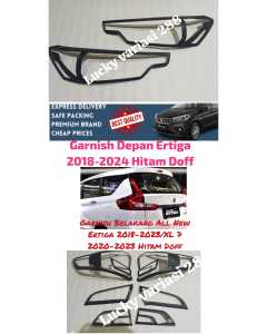 PAKET COVER HANDLE+OUTER+TANK COVER+GARNISH DEPAN+BELAKANG ALL NEW ERTIGA 2018 - 2024 UP HITAM DOFF DAN CHROME