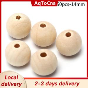 [COD] AqToCna Ship within 24 hours Round Wood Spacer Bead Natural Unpainted Wooden Ball Beads DIY Craft Jewelry