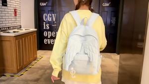Casual Backpack schoolbag girl junior high school high value ins large capacity girl girl korean style Organised Everyday Storage Convenient Access for Home Office or Travel Everyday Use