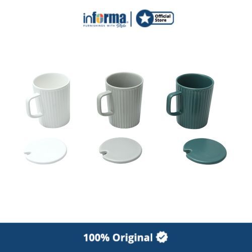 Appetite 350 Ml Set Pcs Shelvia Mug Dengan Tutup Mug Set Untuk