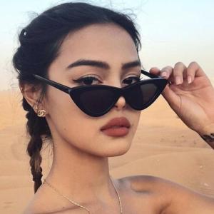Hip-hop Small Cat Eye Shades Sunglasses for Women with Retro Style Eyeglasses Fashion Eyewear