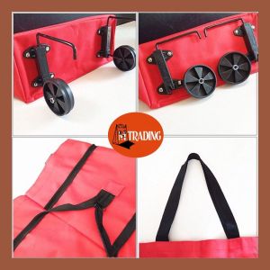 Portable Shopping Bag with Wheels/Bag Beli-belah Mudah Alih dengan Roda