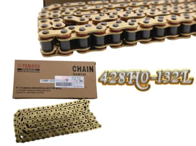 O-RING Motorcycle Chain Gold 415H0 428H0 132L 415H 420H 428H 132L Racing Rantai Motor Fit Y15 Y16ZR LC135 RS RSX