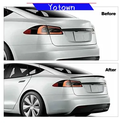 Yotown Cánh lướt gió cốp sau ô tô Aramox Có thể điều chỉnh Cánh lướt gió ABS 117-128cm dành cho xe có băng dính chắc tăng cường lực kéo và lực ép xuống (Phong cách sợi carbon + Đỏ)