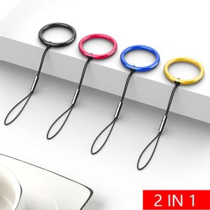 EL TRONICS Loop Metal Anti-lost Cords Mobile Phone Detachable Lanyard Wrist Rope Finger Ring Buckle Phone Strap