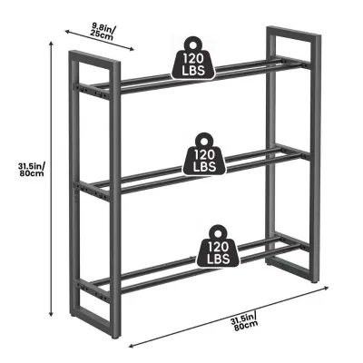 Adjustable 3-Layer Dumbbell Stand Heavy Duty Metal Sports Equipment Storage Rack Indoor Home Gym Fitness Organizer Sorting Shelf