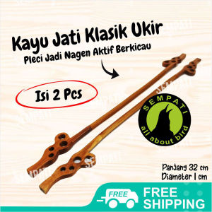 SEMPATI Tangkringan Ukir Kolibri Konin Kolibri Ninja Sepasang (Isi 2 ) Sangkar Lovebird Kayu Jati Tangkringan Sangkar Kandang Burung Konin Sogon Sogok Ontong Sepah Raja Komade TKJKN