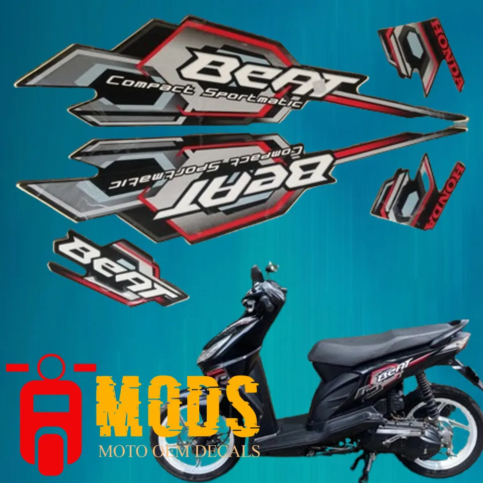 HONDA BEAT CARB 110cc #2 Stock Decal/Sticker Red Honda Beat Decal