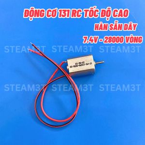 Siêu motor 131 7.4V tốc độ cao 28000 vòng đã hàn sẵn dây motor chổi than mô men xoắn lớn cho xe RC tàu - LK0616