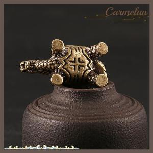 [Carmelun] รูปปั้นทองเหลืองรูปเต่ามังกรขนาดเล็กทำจากโลหะรูปปั้นตกแต่งบ้านรูปปั้นแกะสลักบนโต๊ะทำจากโลหะสำหรับตกแต่งภูมิทัศน์ทำจากทองเหลือง3D