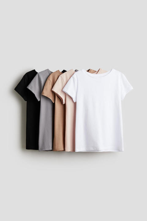 H&M - 5-pack cotton T-shirts | Lazada PH