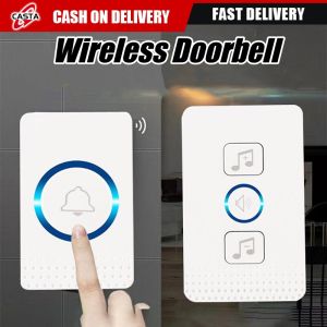 Wireless Doorbell Waterproof Self-Powered Door bell 62 Ringtone Receive Call Bell Wireless Remote Control Outdoor Doorbell