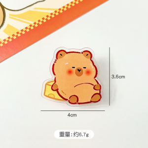 Capybara Acrylic Clips Cute Mini Snack Seal Clips INS Style Cartoon Clips