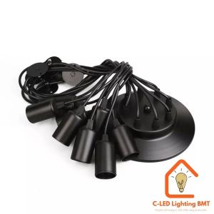 Đuôi dây đèn nhện thả trần đui đèn nhện trang trí thiết kế hiện đại dễ dàng lắp đặt cho mọi không gian bộ 10 bóng dây 2m - 08520019