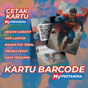KARTU BARCODE PERTAMINA BIKIN KARTU MYPERTAMINA BIKIN KARTU ISI BENSIN PVC CARD 3
