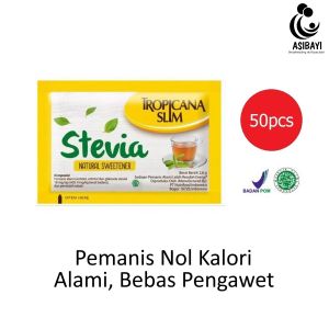 Tropicana Slim 50pcs Stevia Pemanis Alami Nol Kalori Pengganti Gula