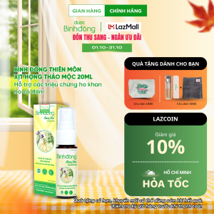 Bình Đông Thiên Môn xịt họng thảo mộc Dược Bình Đông - Hỗ trợ nhuận phế cải thiện ho khan ho có đờm chai 20ml