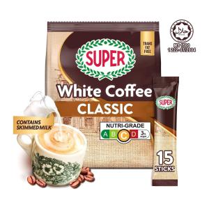 Super Classic Instant 3 In1 White Coffee 15 Sachets