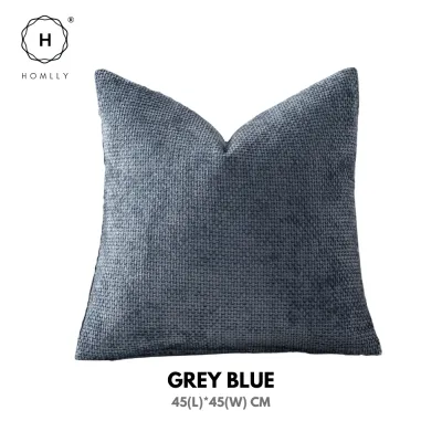 Homlly Sadii Textured Chenille Decorative Pillow Cushion Cover Case (45x45cm)