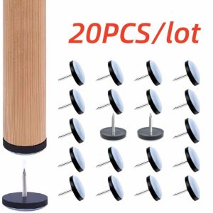 NEXTYOO 20pcs With Nails Table Chair Foot Sliders Floor Protection Noise Reduction Furniture Legs Pads Durable Round Chair Leg Mat Furniture
