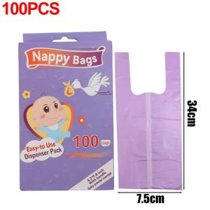 300Pcs Portable Disposable Diaper Scented Garbage Bags Travel Baby Poop Sacks for Diaper Disposal Feminine Products Pet Waste Sacks