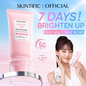SKINTIFIC Bright Fit Serum Sunscreen SPF50+ PA++++ UV Brighten skin tone | Whitening and brightening