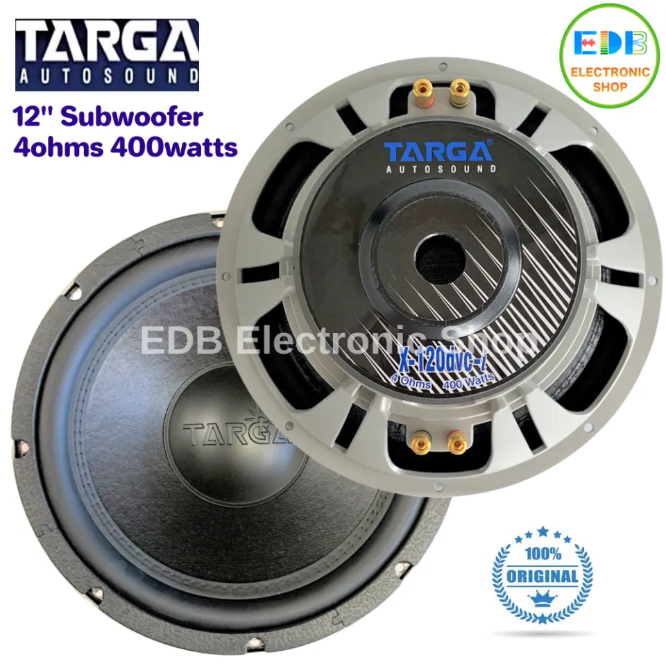 Targa X-120-i 12inches 400watts 4ohms Car Subwoofer Double Voice Coil 12