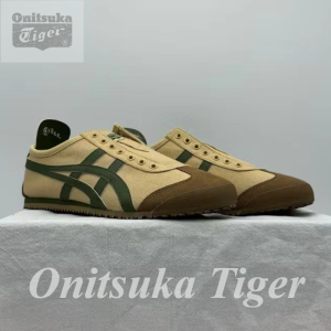 Original Tiger Shoes Classic Beige/green Mens and Womens Canvas Non-slip Lazy Shoes Comfortable Breathable Casual Sports Shoes