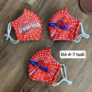 Khẩu trang siêu nhân nhện cho bé Khẩu trang spider man cho bé trai từ 3 đến 10 tuổi