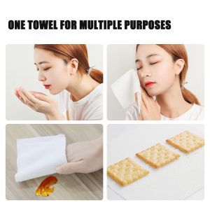 100PCS Disposable Wash Face Towel Clean Face Towel Make of Cotton Remove Makeup Towel Facial Tissue