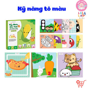 Đồ Chơi Giấy Thủ Công Đa Kỹ Năng Cắt Dán - Tô Màu - Gấp Giấy Tay Khéo Não Tinh Lalala Baby