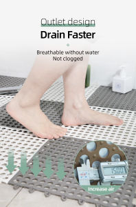 [In Stock]1PCS Non-slip Splicing Floor Mat Kitchen Door Floor Bathroom Toilet Joint Mats Bath Rug Shower Pelapik Kaki