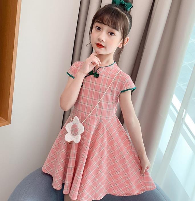 FORHER FORHIM Girls' cheongsam dress new summer dress western style ...