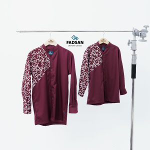 Baju Couple Katun Premium Kemeja Kembaran Ayah Bapak & Anak Lengan Panjang Motif Batik Anantara Series Fadsan