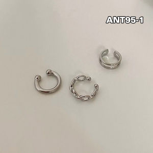 Anting Korea Perempuan Dewasa Giwang 1 Set 3 pcs Silver Bahan Alloy Kualitas Premium Aksesoris ANT95 ZIORRA