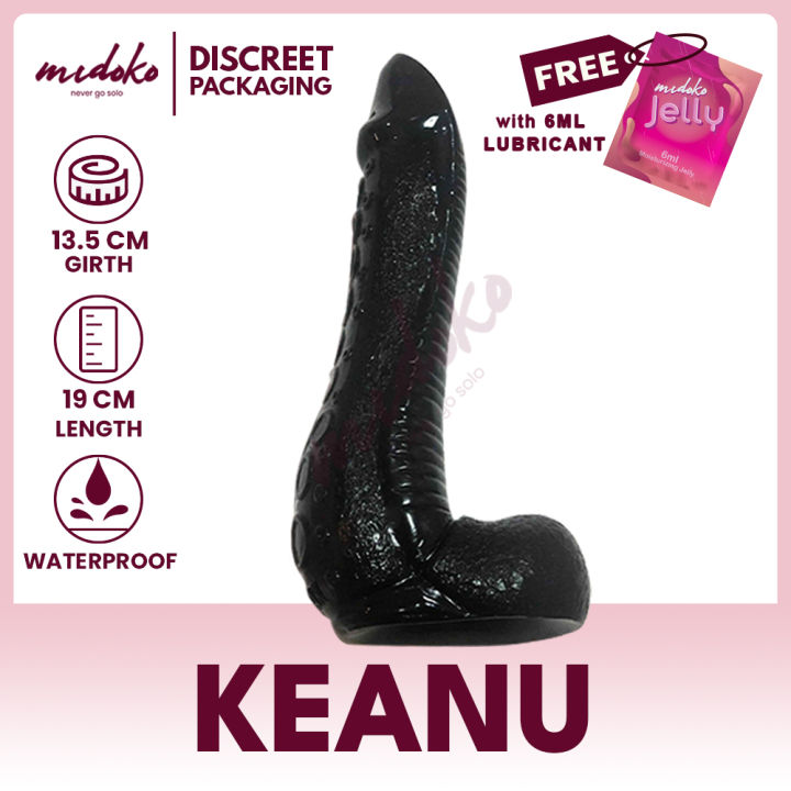 Midoko 8.8 inches Octopus Tentacle Dildo Sex Toys for Women Black