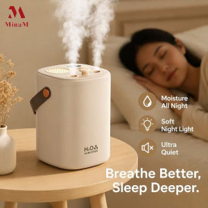 1L Cordless Humidifier Large Mist Dual Nozzle Smart Led Night Light Usb Quiet Diffusers For Sleeping